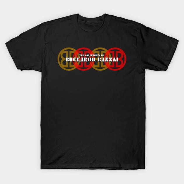 Buckaroo Banzai - Interlocking Logos T-Shirt by BigOrangeShirtShop